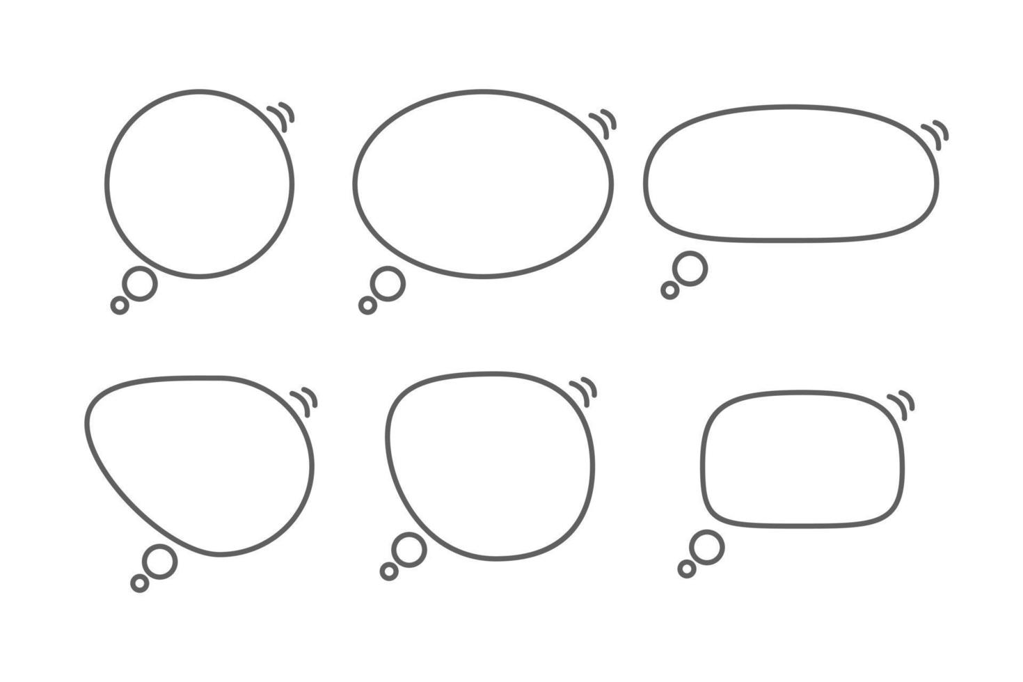 Symbolsatz für die Sprechblasenlinie vektor