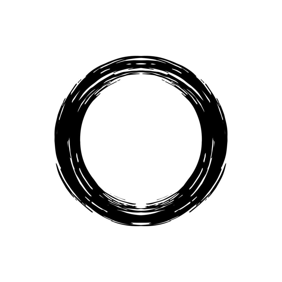 Zen-Kreis-Symbol. Zen-Illustration für Logo, Kunstrahmen, Kunstillustration, Website oder Grafikdesignelement. Vektor-Illustration vektor