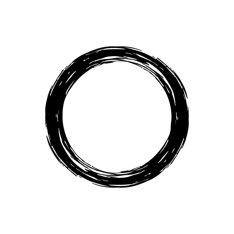 Zen-Kreis-Symbol. Zen-Illustration für Logo, Kunstrahmen, Kunstillustration, Website oder Grafikdesignelement. Vektor-Illustration vektor