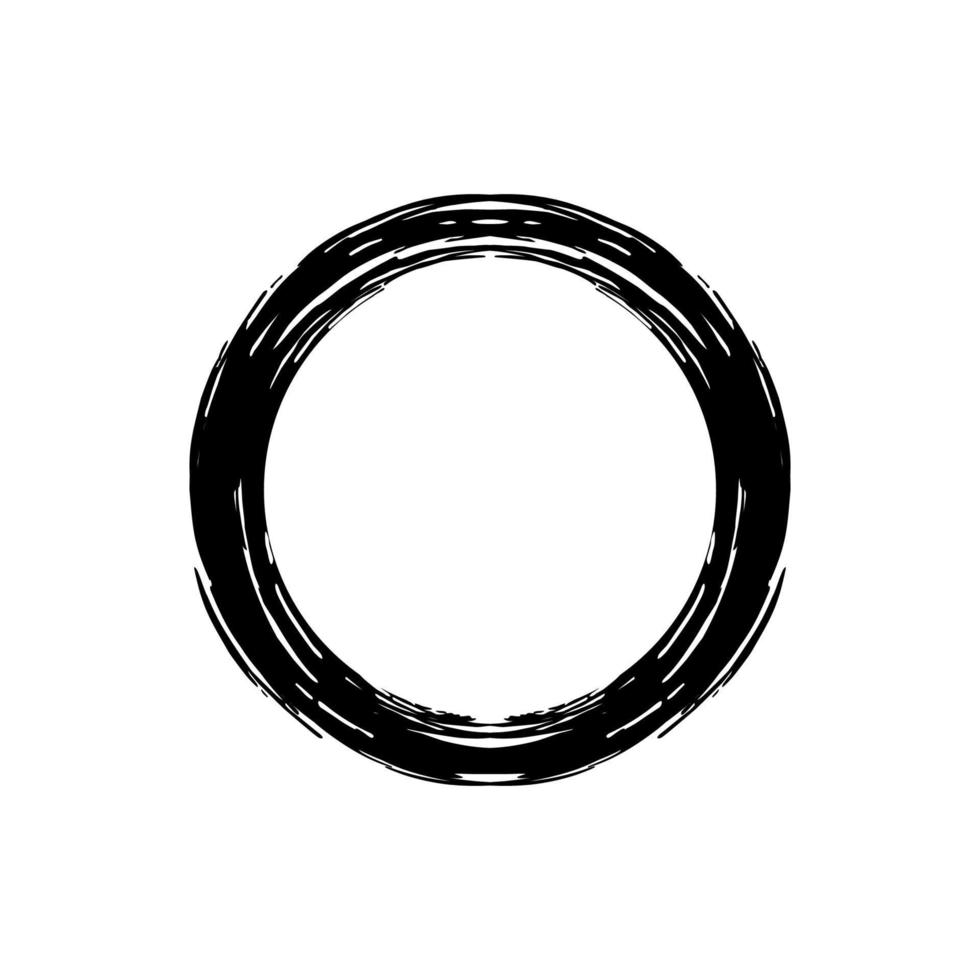 Zen-Kreis-Symbol. Zen-Illustration für Logo, Kunstrahmen, Kunstillustration, Website oder Grafikdesignelement. Vektor-Illustration vektor