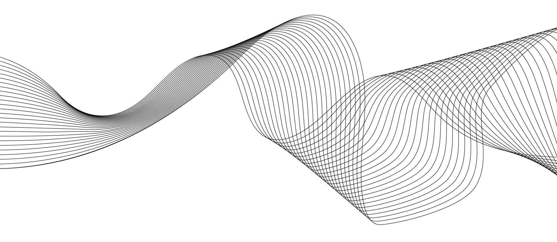 Linien Hintergrund mit abstrakten Wellenlinien. abstraktes wellenelement für design. digitaler Frequenzspur-Equalizer. stilisierte Linie Kunsthintergrund vektor