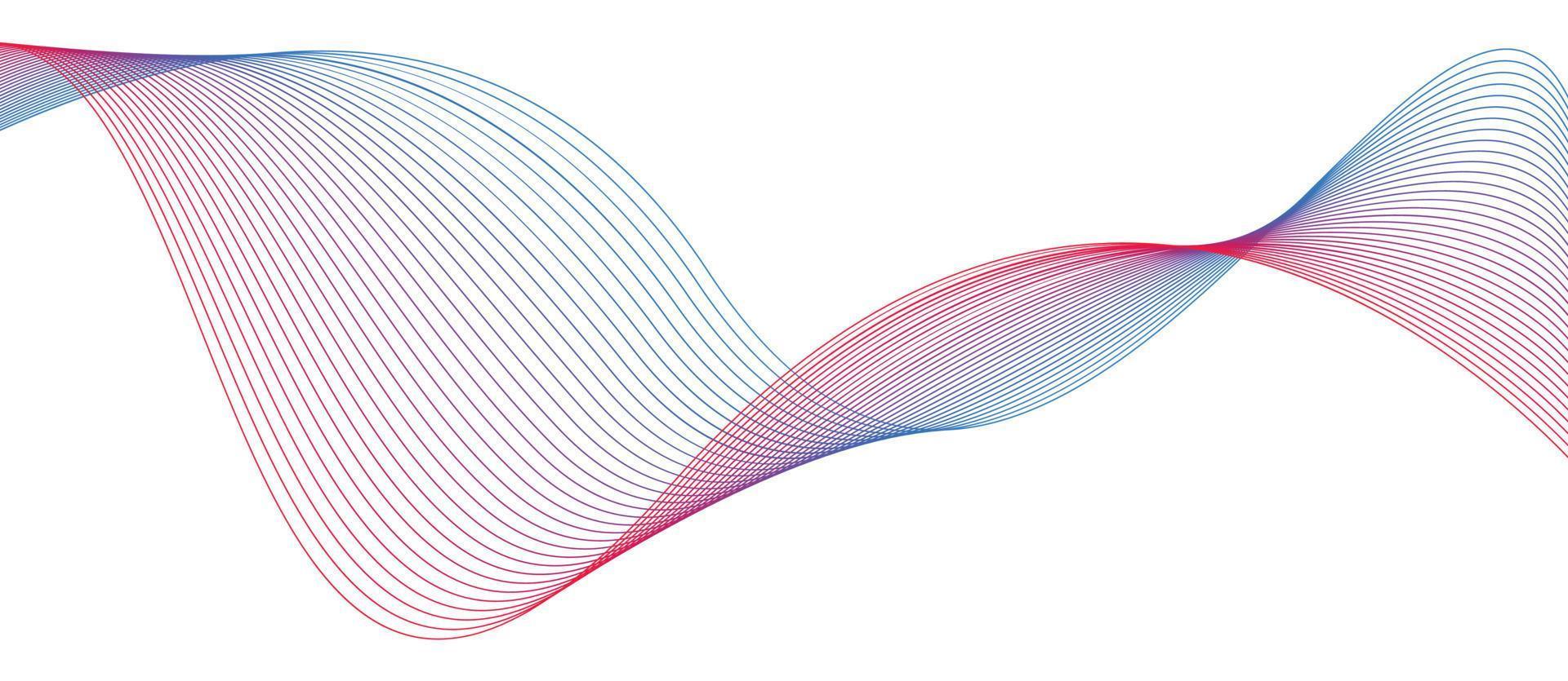 Linienstreifenmuster auf weißem gewelltem Hintergrund. abstrakter moderner Hintergrund futuristischer grafischer Energieklang vektor