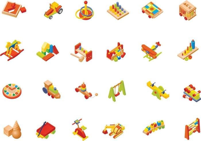 Trä Toy Vector Pack