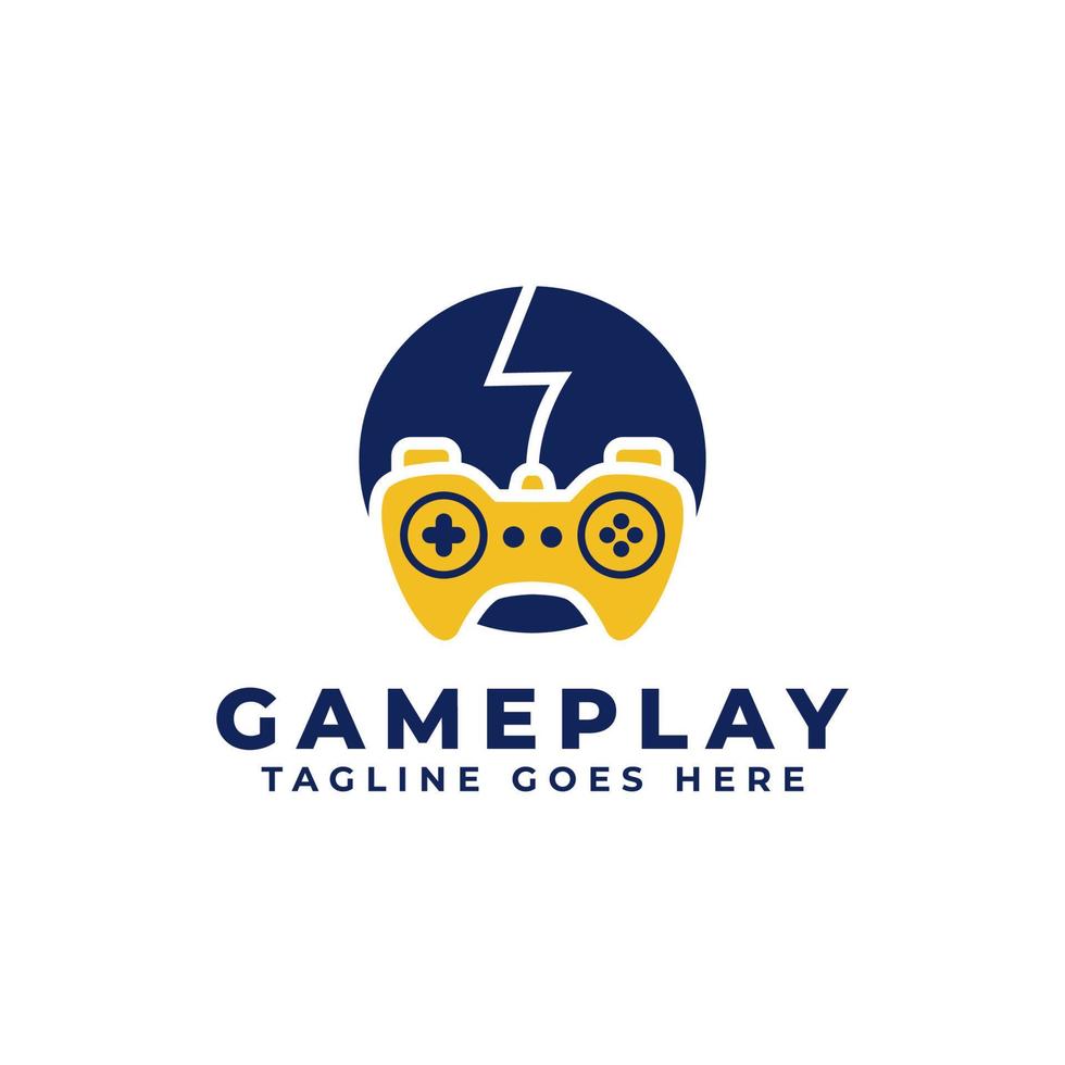 gaming trösta logotyp design begrepp vektor