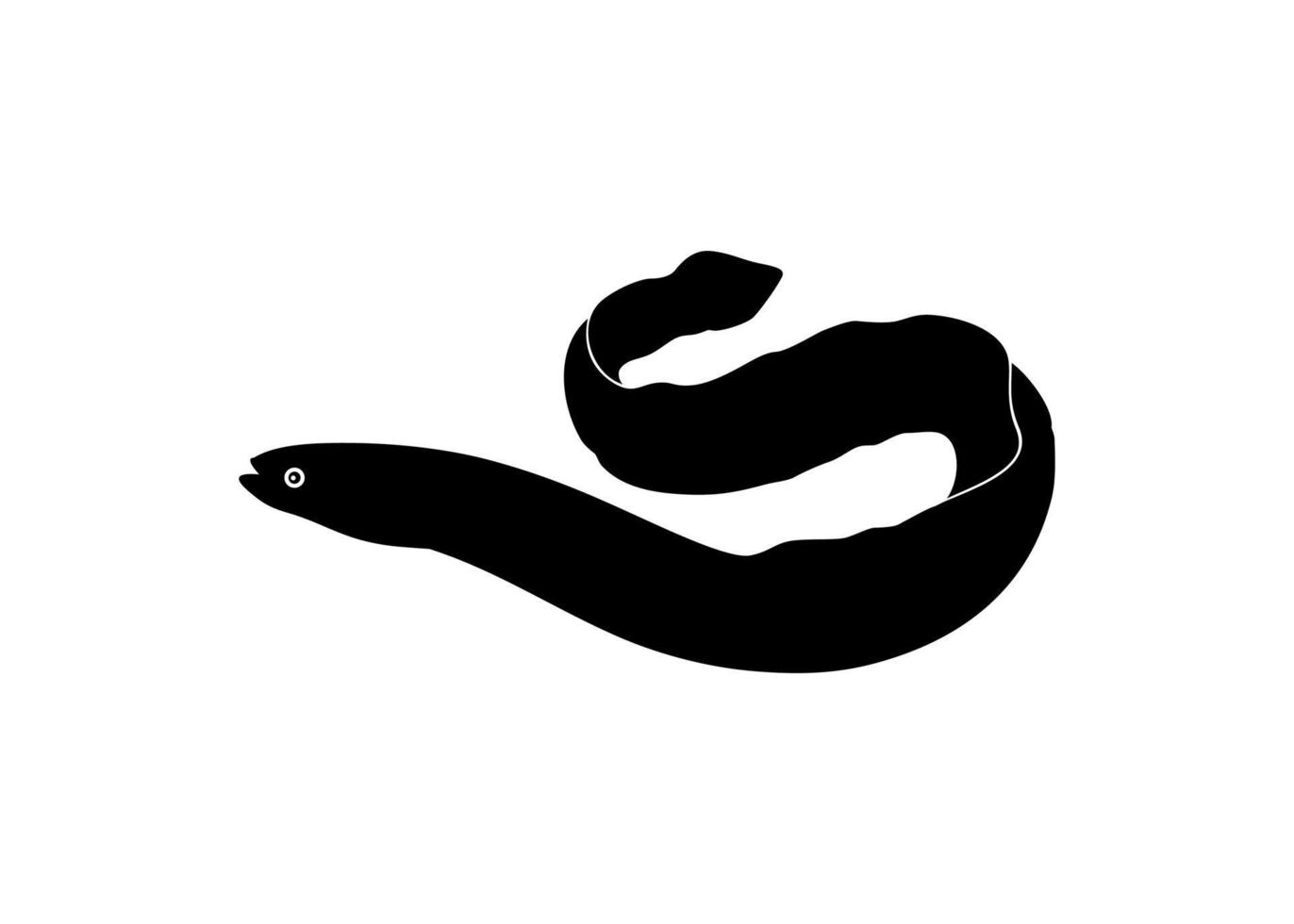 ål silhuett för logotyp, piktogram, hemsida, appar och eller grafisk design element. vektor illustration