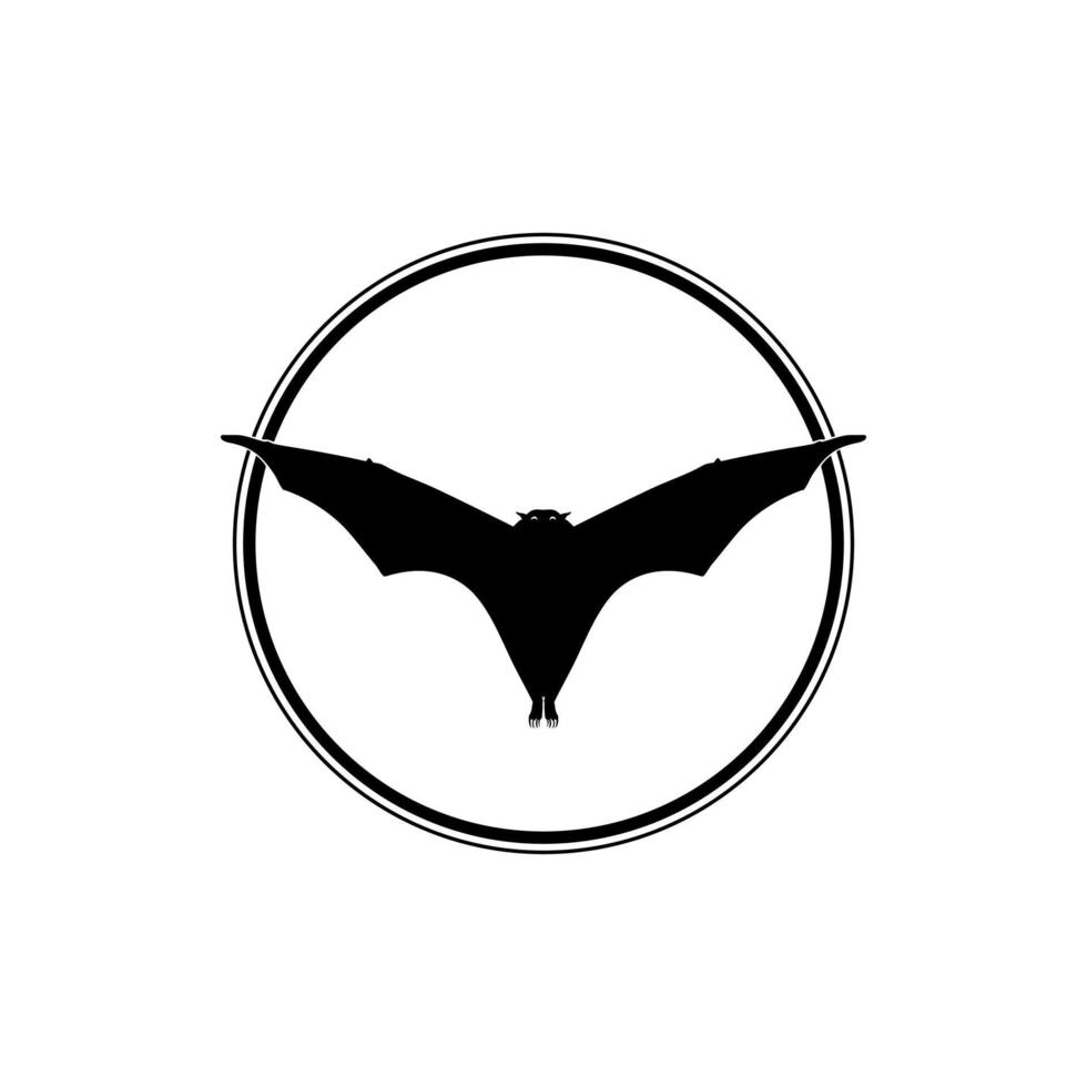 Silhouette des fliegenden Fuchses oder der Fledermaus für Symbol, Symbol, Piktogramm, Logo, Website oder Grafikdesignelement. Vektor-Illustration vektor