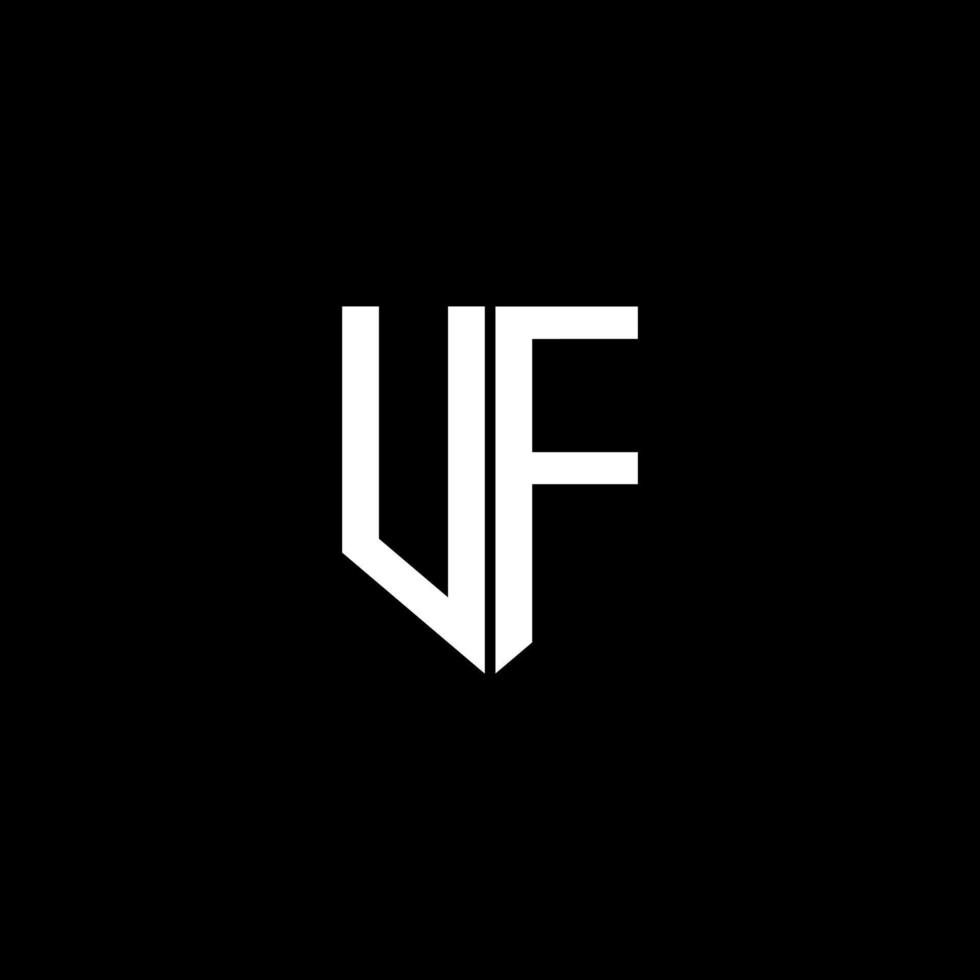 uf-Buchstaben-Logo-Design mit schwarzem Hintergrund in Illustrator. Vektorlogo, Kalligrafie-Designs für Logo, Poster, Einladung usw. vektor
