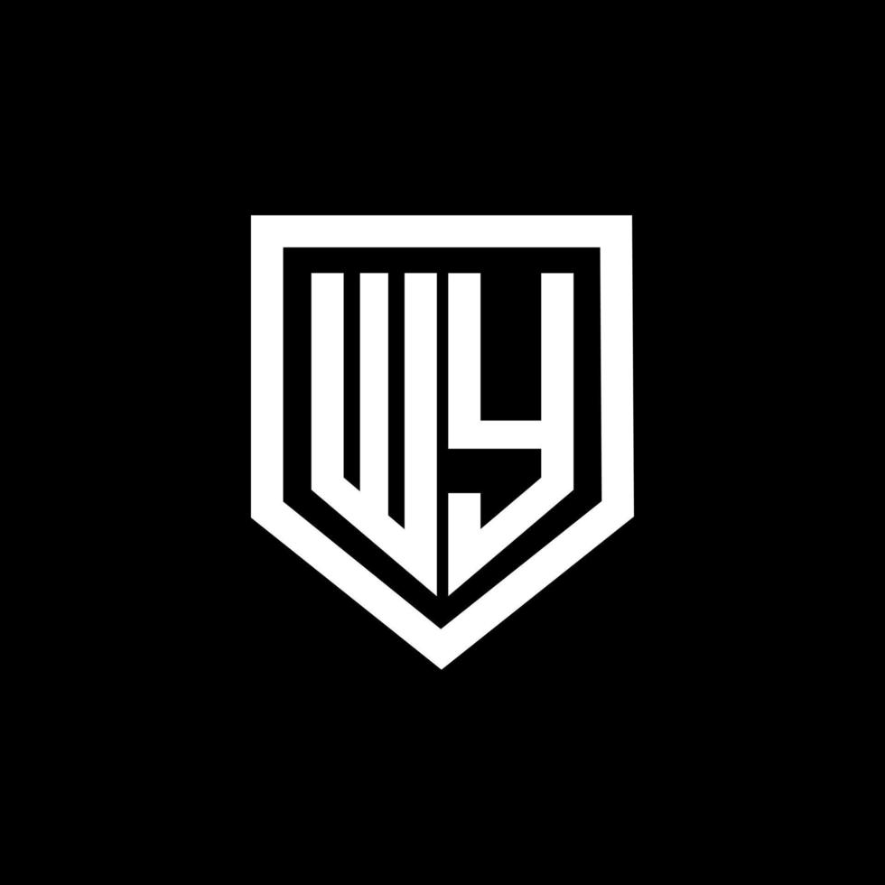 wy-Buchstaben-Logo-Design mit schwarzem Hintergrund im Illustrator. Vektorlogo, Kalligrafie-Designs für Logo, Poster, Einladung usw. vektor