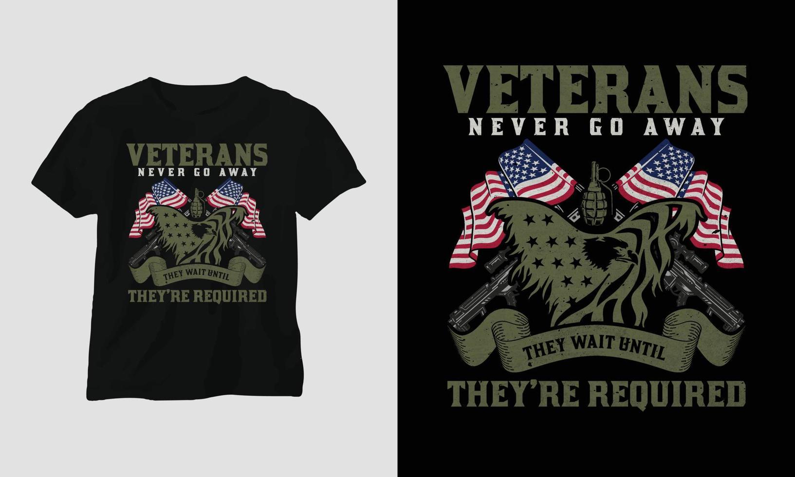 veteraner dag t-shirt design mall vektor