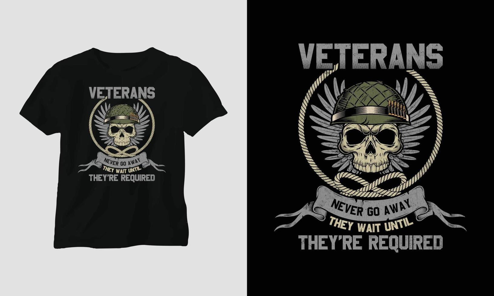 veteranen-tag-t-shirt-design-vorlage vektor