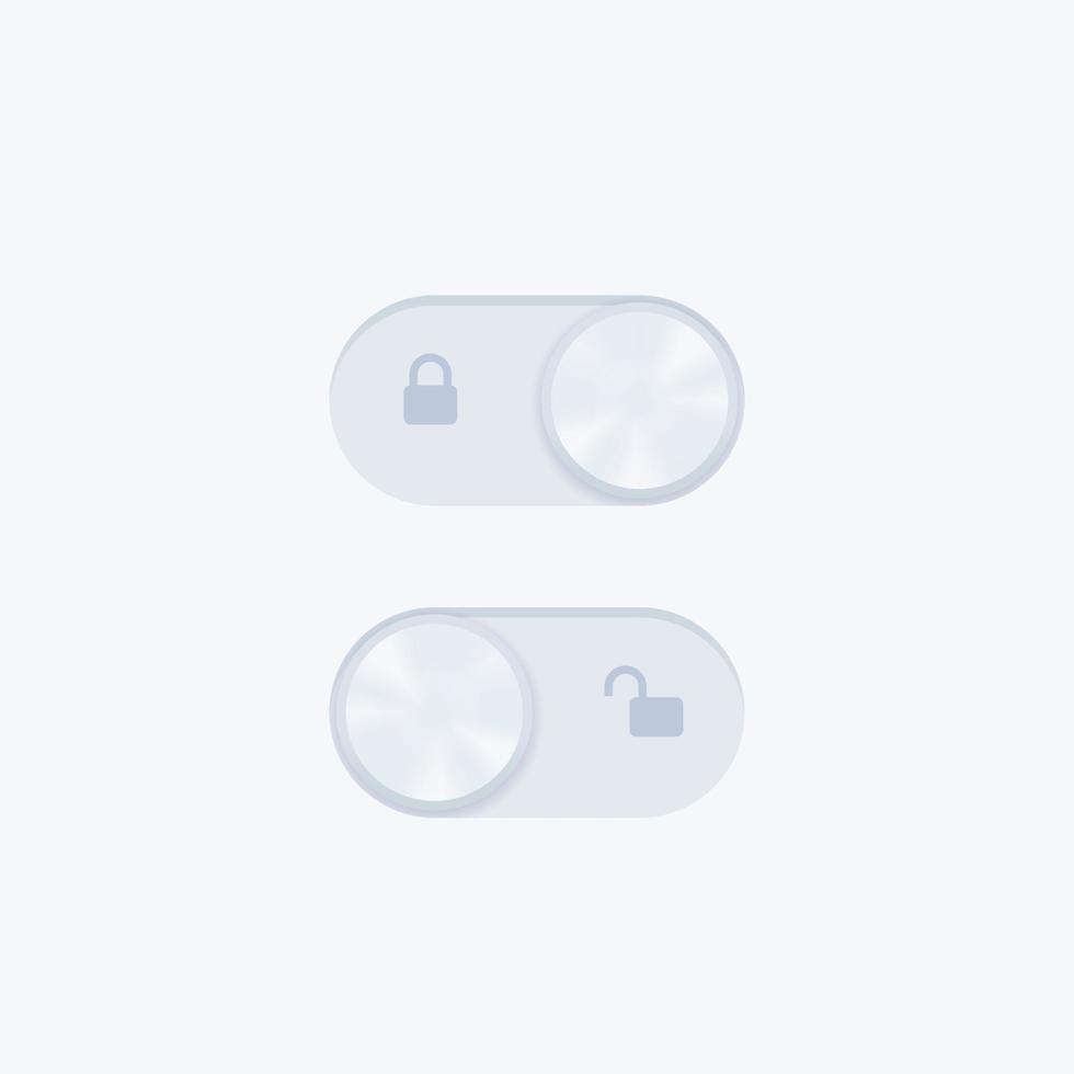 Sperrschalter-Vektor-UI-Elemente für Web und Apps vektor