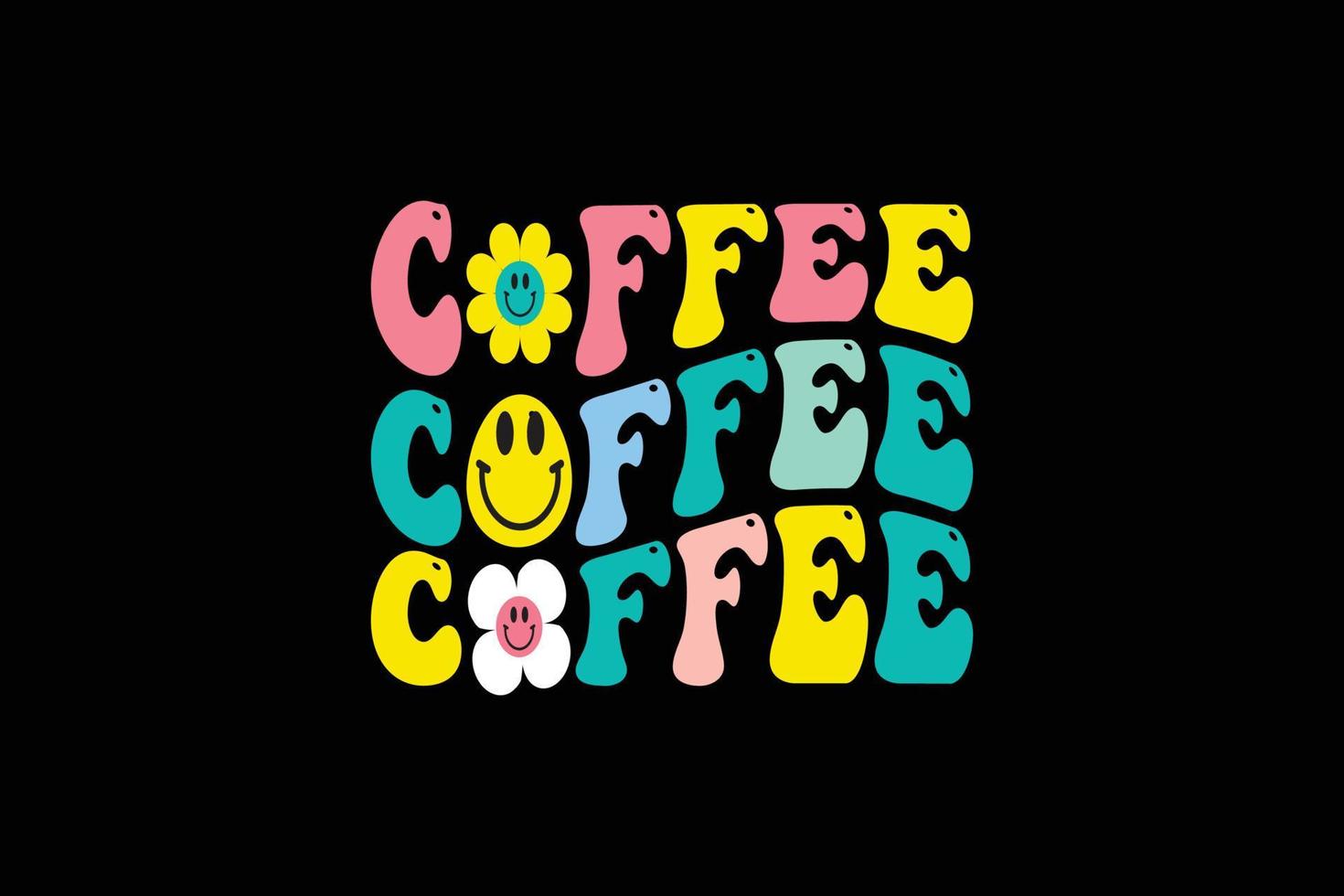 Kaffee Retro-T-Shirt-Design vektor