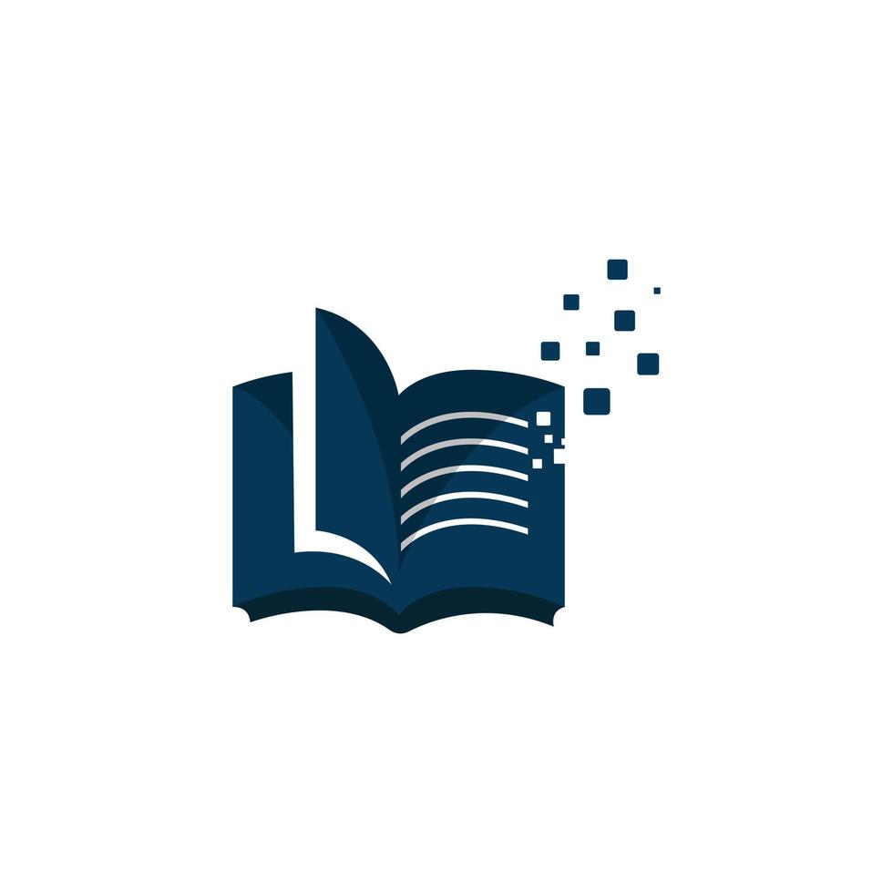 E-Book-Logo-Design-Vektor vektor