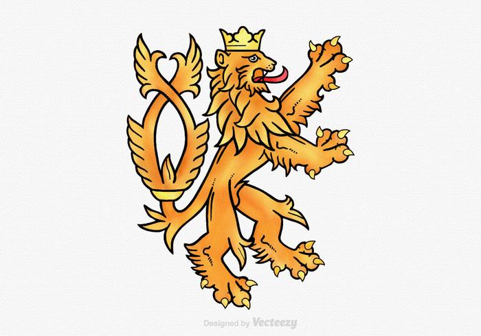 Gratis Lion Rampant Vektor Illustration