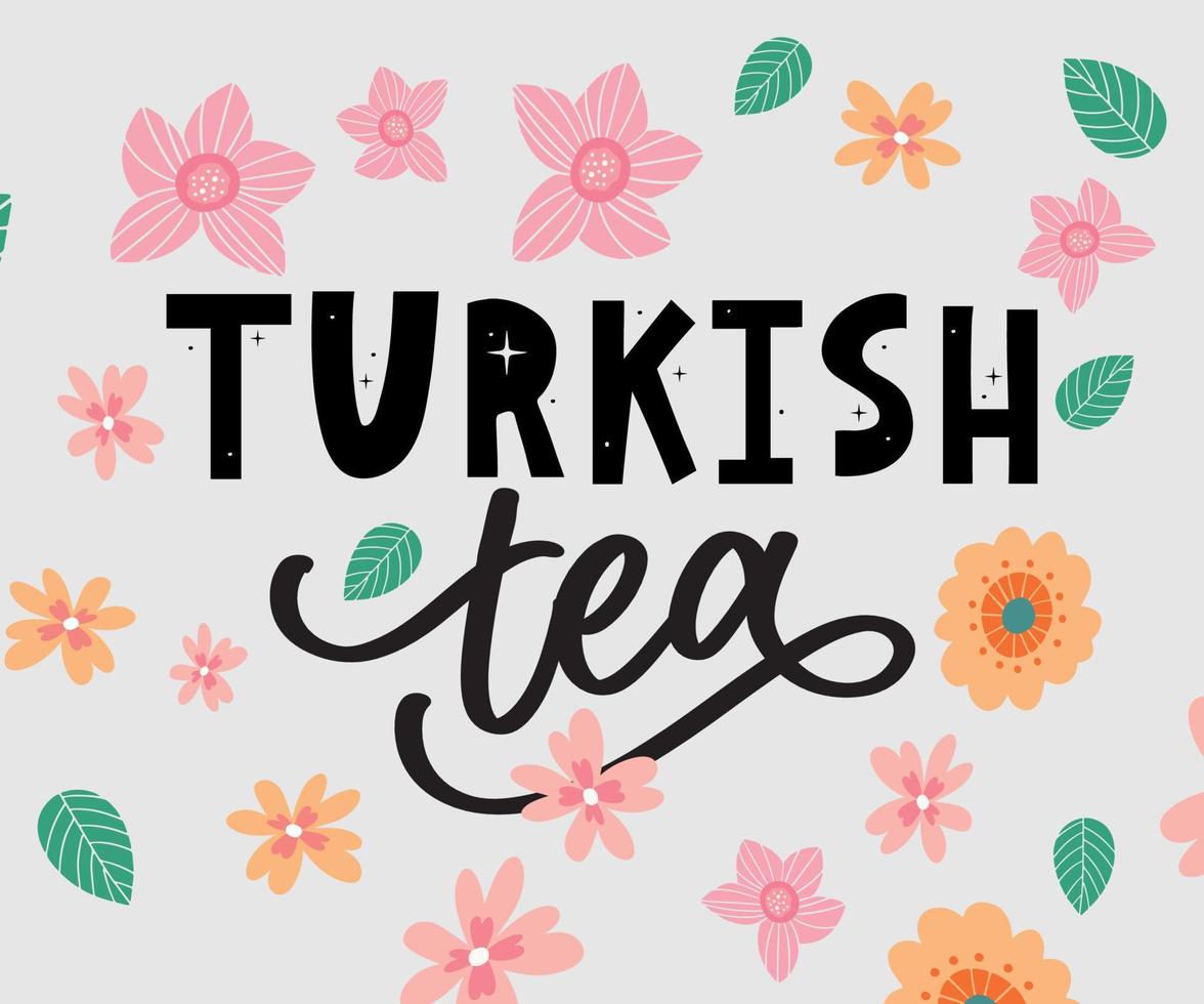 türkische traditionen der teezeremonie. Teezeit. dekorative Elemente für Ihr Design. Vektorillustration mit orientalischer Schale auf weißem Hintergrund. vektor