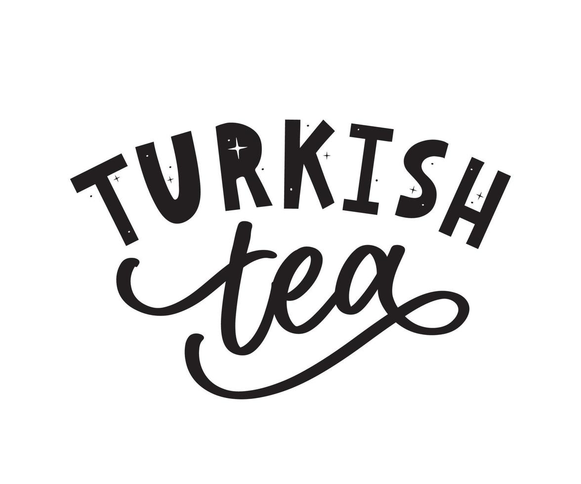 turkiska traditioner för teceremoni. Dags för te. dekorativa element för din design. vektorillustration med orientalisk kopp på vit bakgrund. vektor