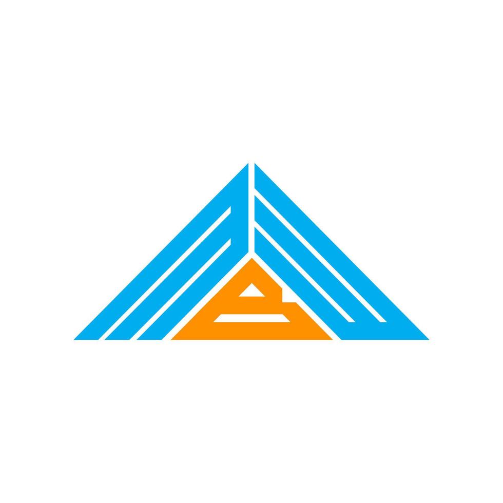 mbw brev logotyp kreativ design med vektor grafisk, mbw enkel och modern logotyp i triangel form.