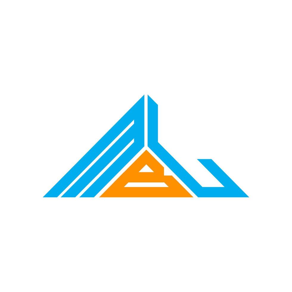 mbl brev logotyp kreativ design med vektor grafisk, mbl enkel och modern logotyp i triangel form.
