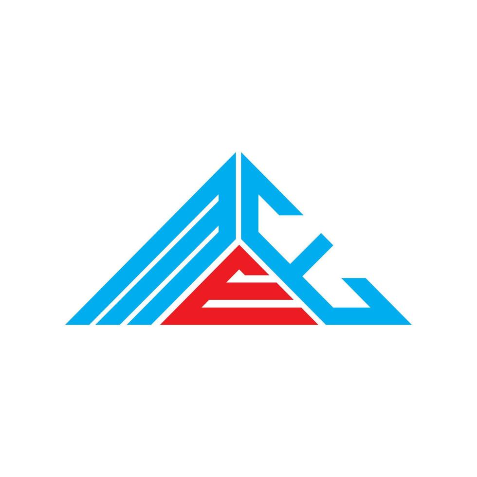 mee Brief Logo kreatives Design mit Vektorgrafik, mee einfaches und modernes Logo in Dreiecksform. vektor