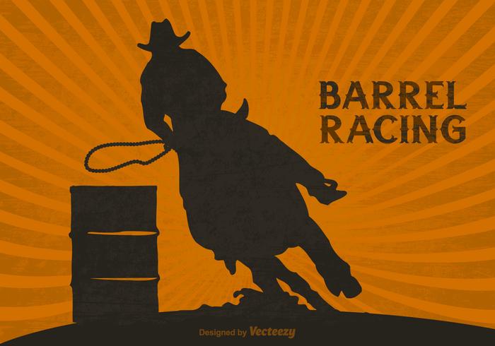 Free Barrel Racing Vektor Hintergrund
