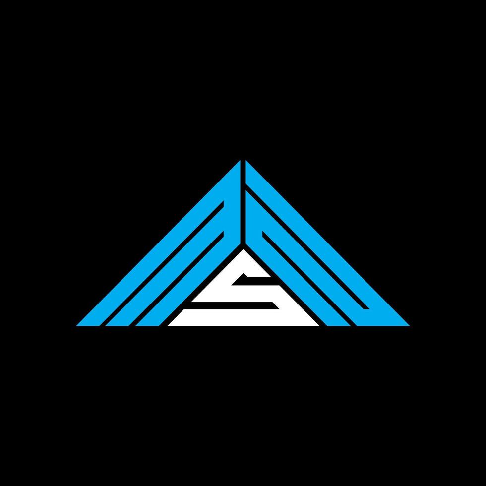 msn brev logotyp kreativ design med vektor grafisk, msn enkel och modern logotyp i triangel form.