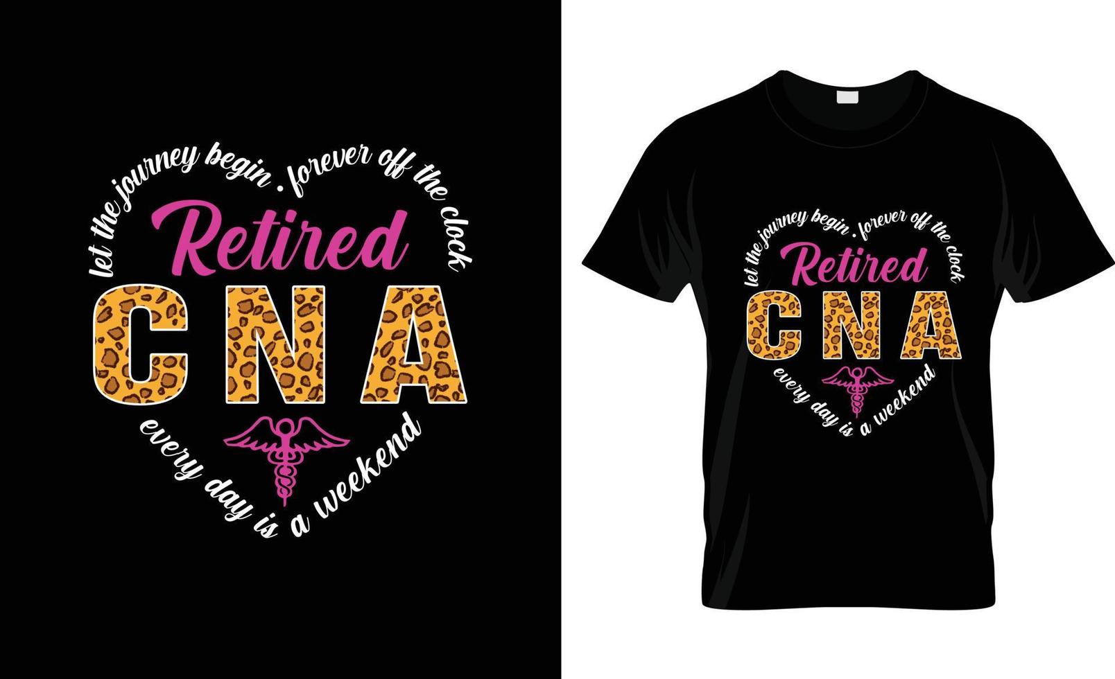 CNA-T-Shirt-Design, CNA-T-Shirt-Slogan und Bekleidungsdesign, CNA-Typografie, CNA-Vektor, CNA-Illustration vektor
