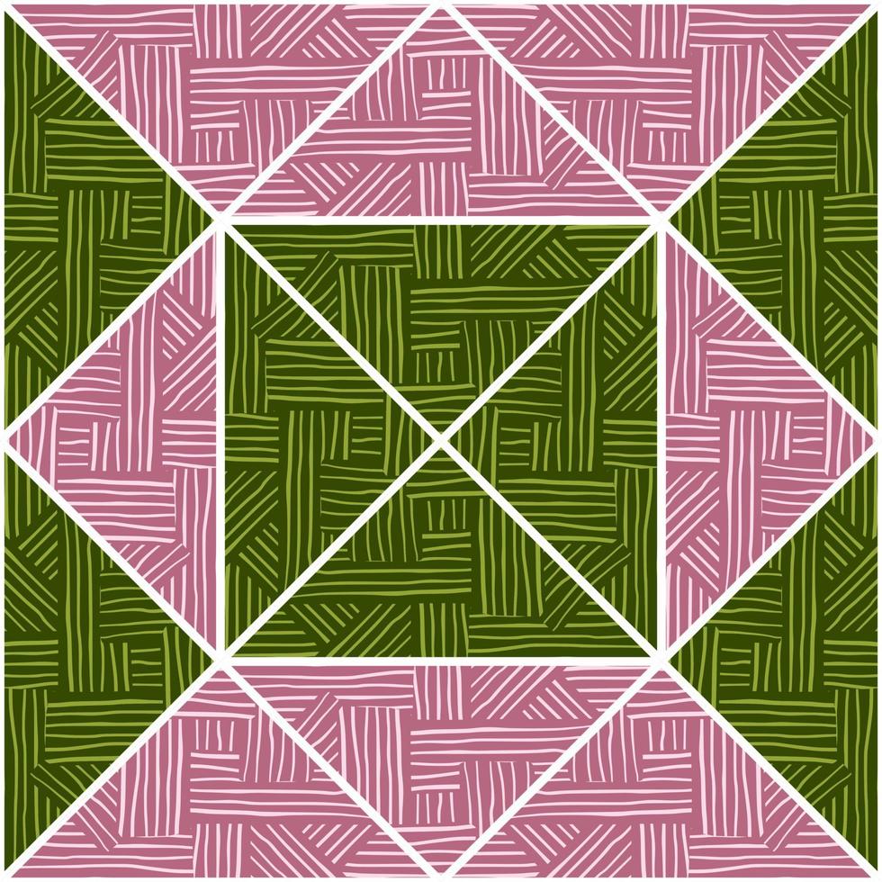 stam- rader mosaik- sömlös mönster. kreativ Ränder årgång prydnad. abstrakt geometrisk etnisk bricka. vektor