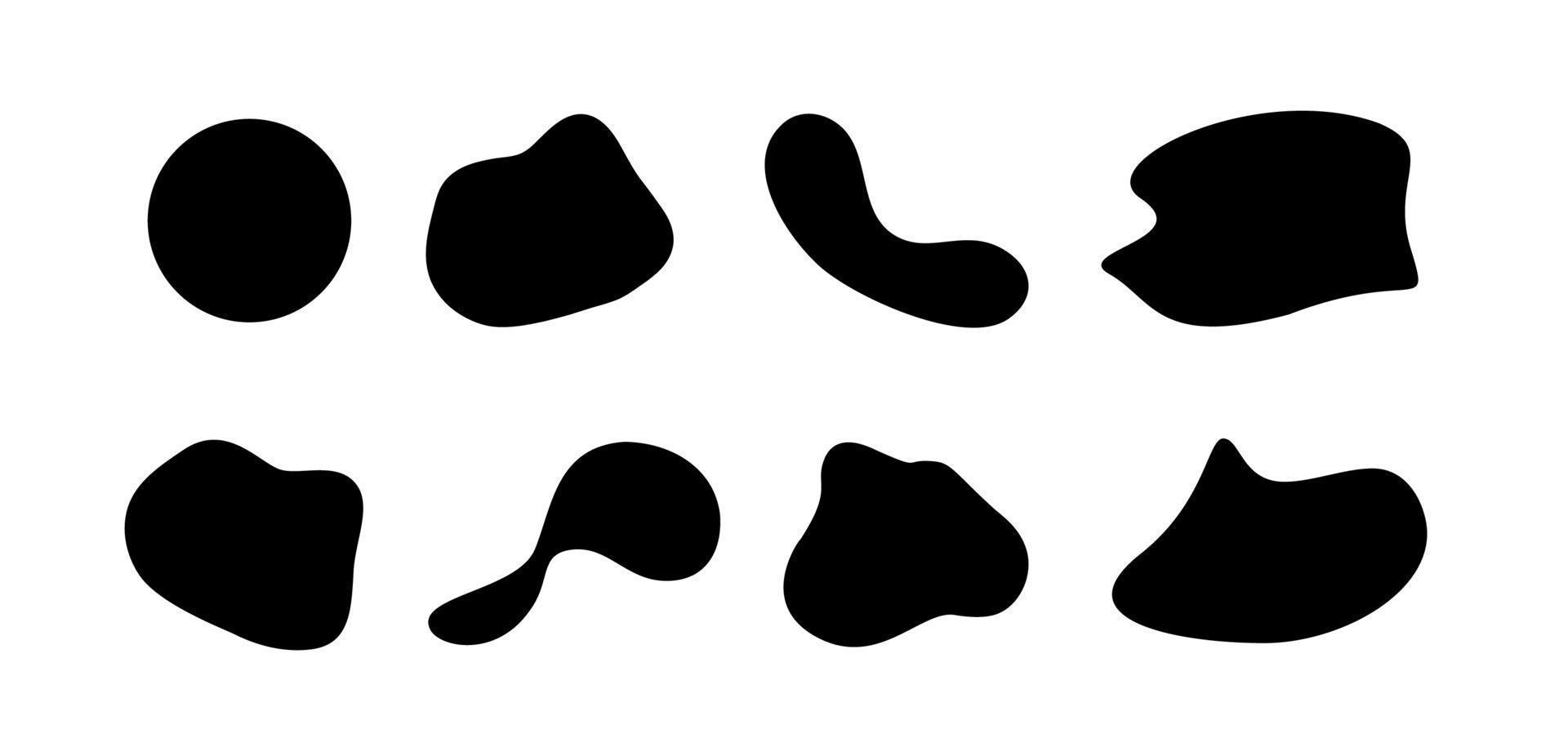 Poster im Doodle-Stil mit fließenden Formen. flüssige Formen isoliert auf weißem Hintergrund. vektor
