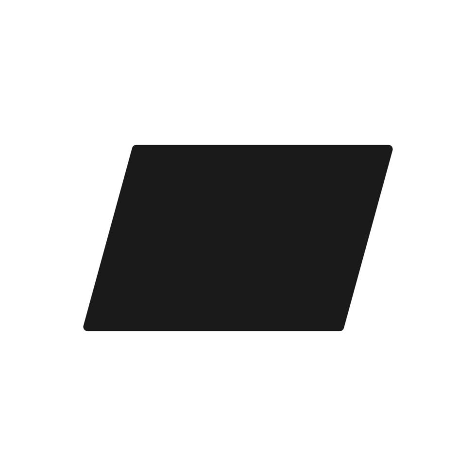 Parallelogramm-Formsymbol-Vektorsymbol für kreatives Grafikdesign-UI-Element in einer Piktogrammillustration vektor
