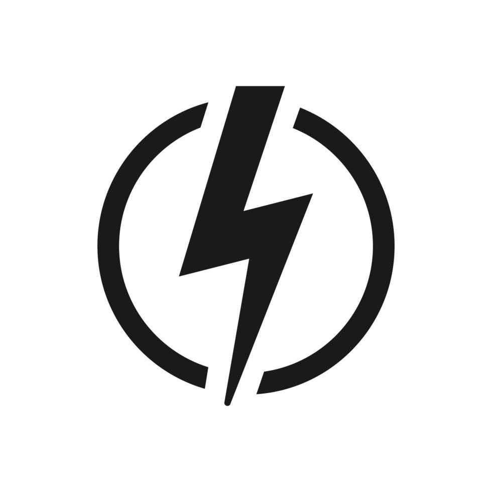 Power-Symbol, Blitz-Power-Symbol-Vektor-Illustration vektor