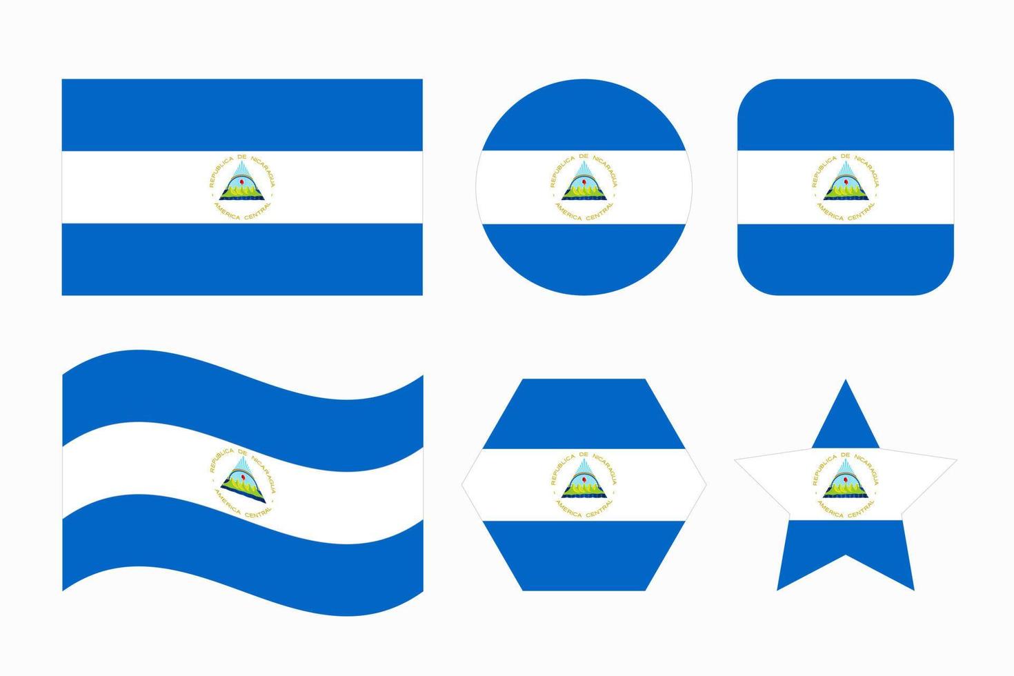 nicaragua flagga enkel illustration för självständighetsdagen eller valet vektor
