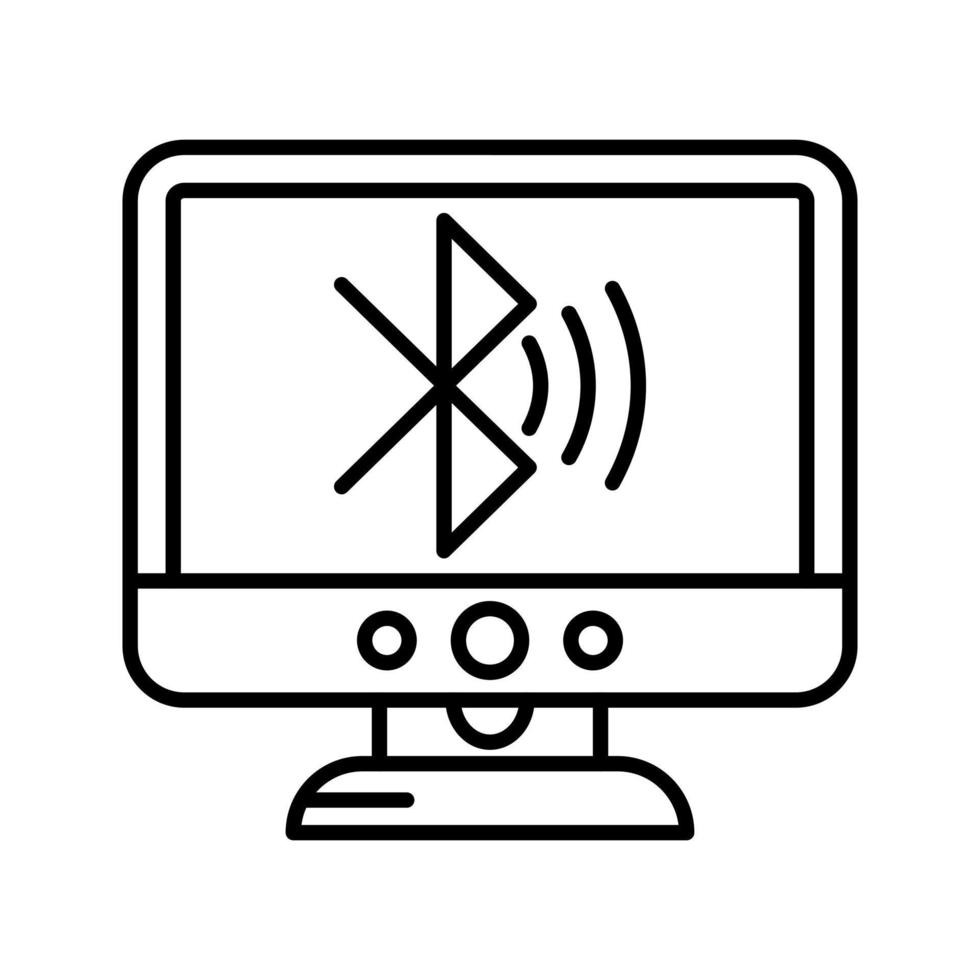 Bluetooth-LCD-Vektorsymbol vektor