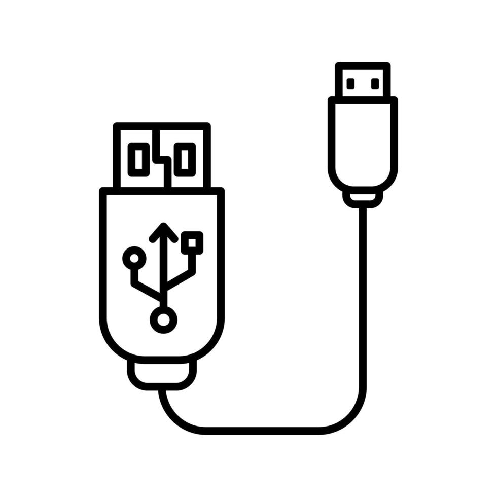 Vektorsymbol für USB-Kabel vektor