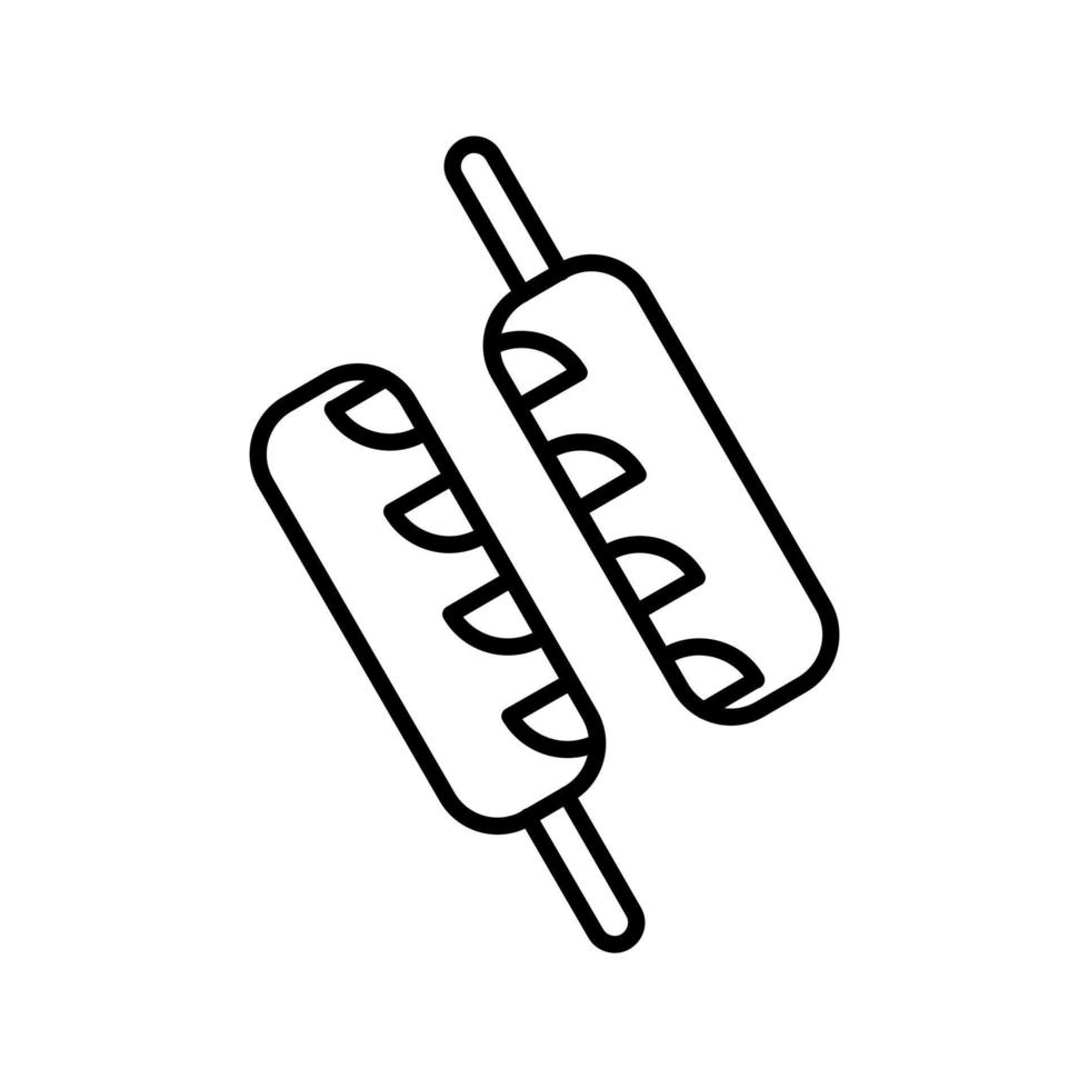 Corn-Dog-Vektor-Symbol vektor