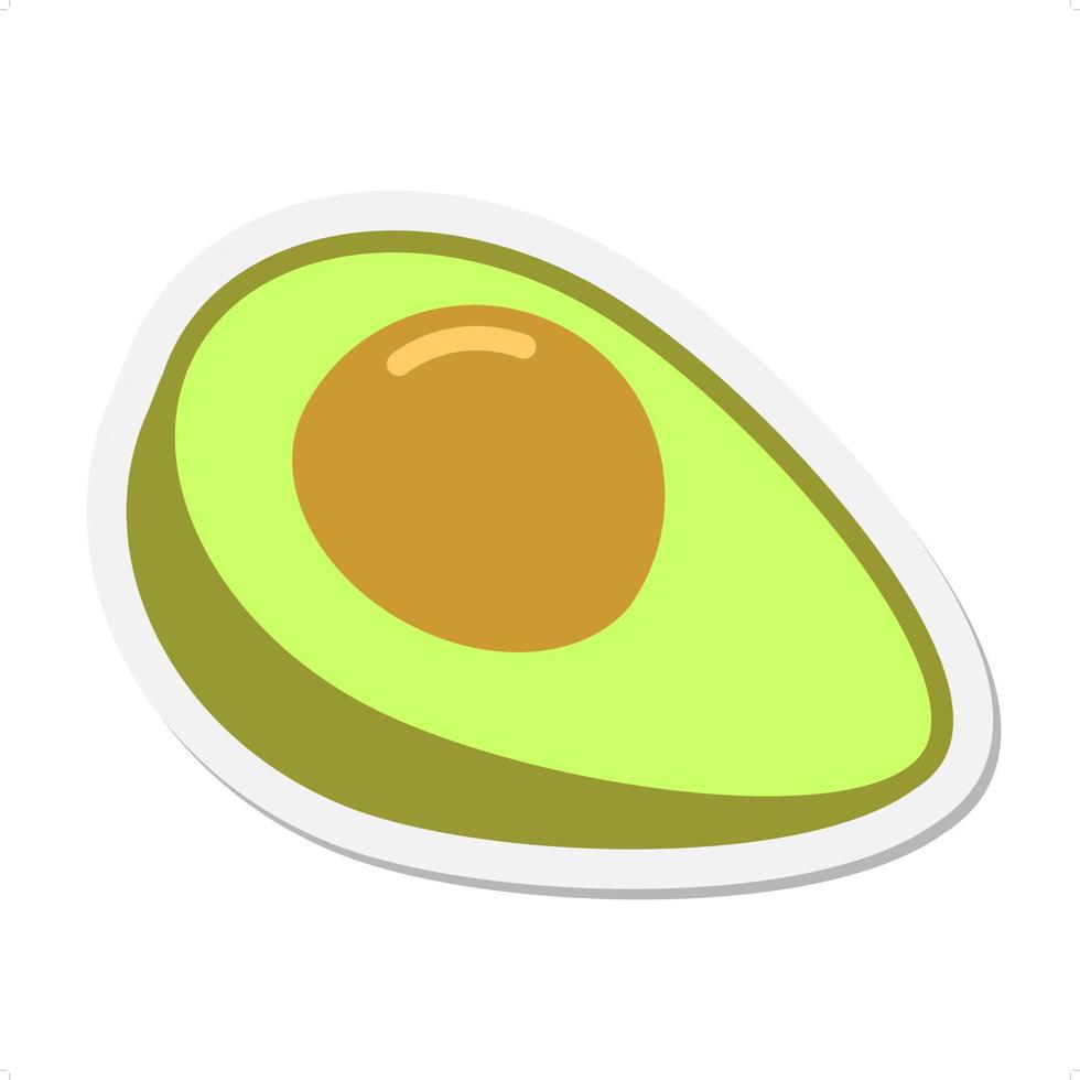 süßer Avocado-Aufkleber vektor