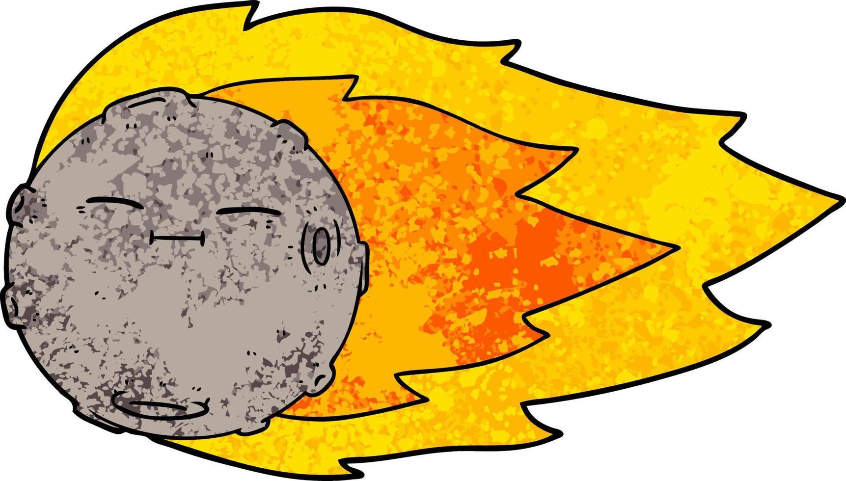 Zeichentrickfigur Meteorit vektor