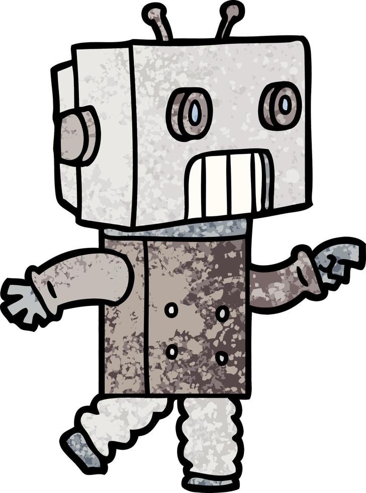 Cartoon-Doodle-Charakter-Roboter vektor