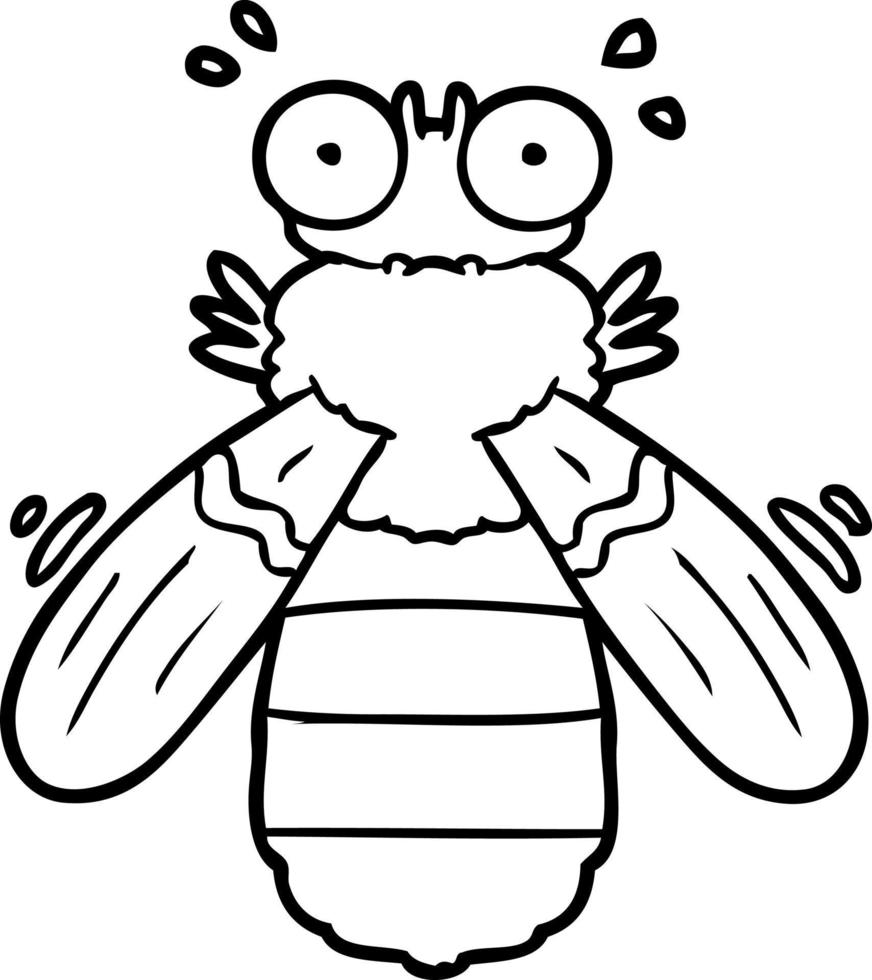 Cartoon Strichzeichnung Biene vektor