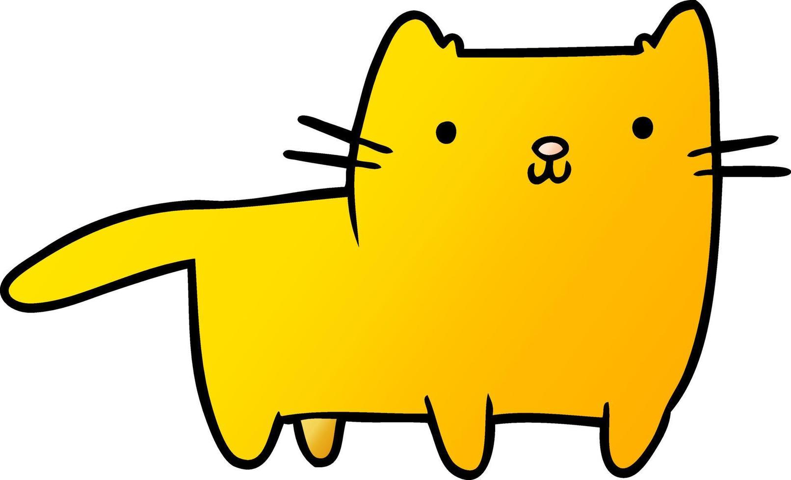 tecknad serie platt Färg katt vektor