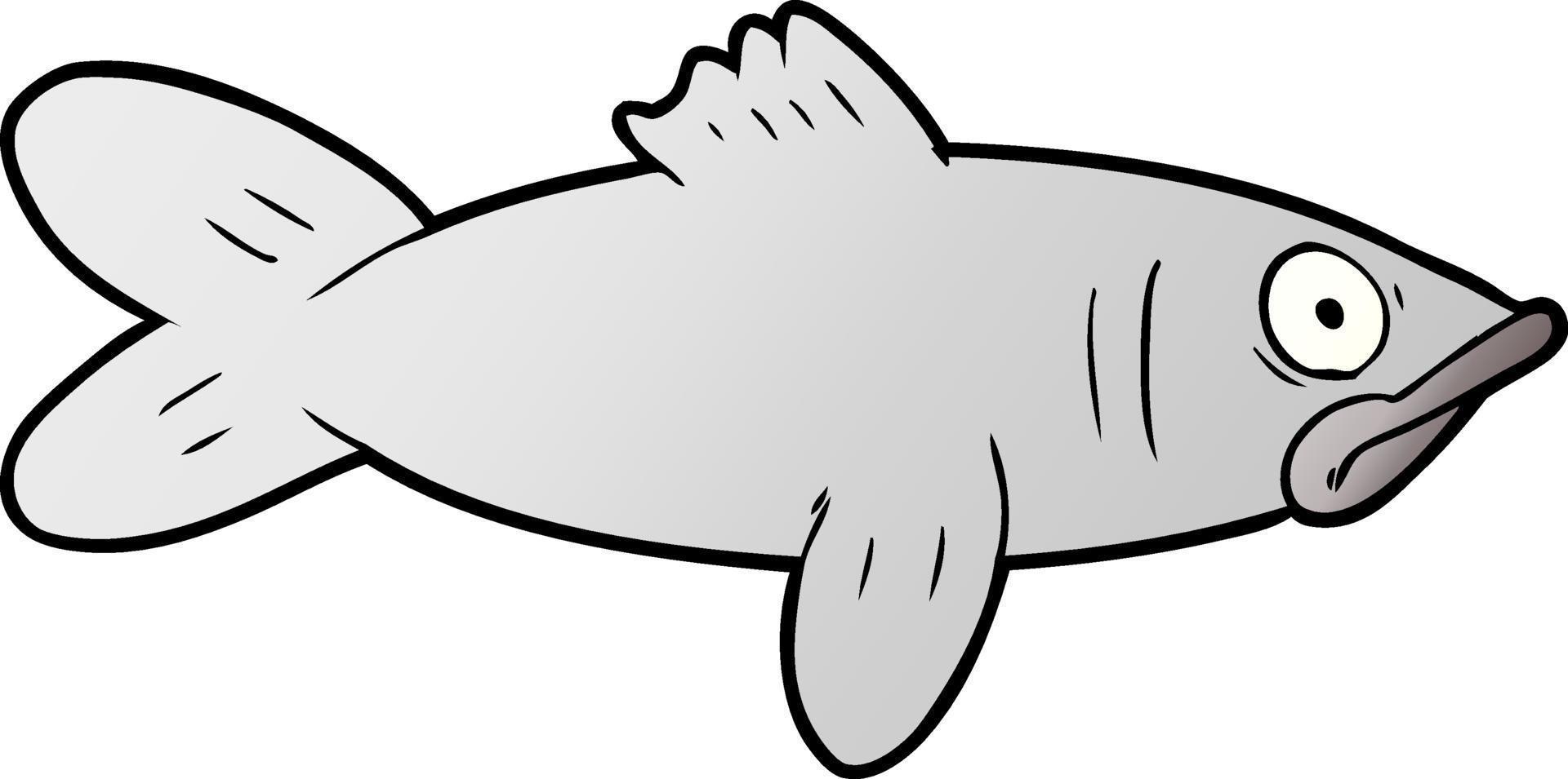 tecknad serie fisk karaktär vektor