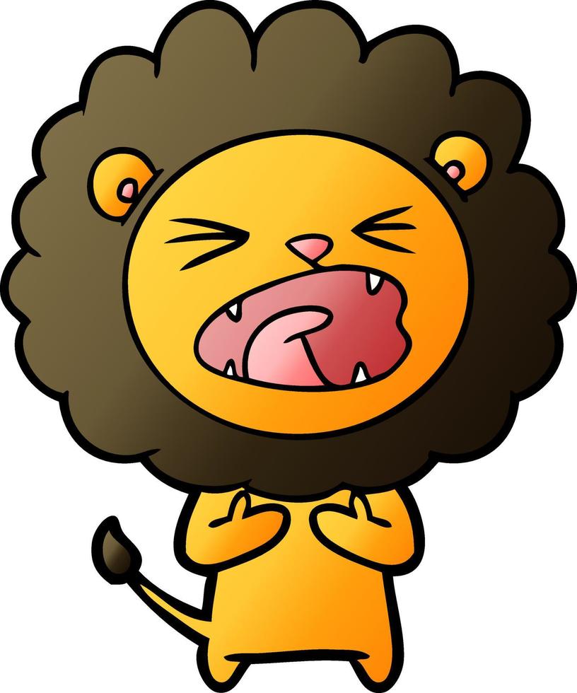 Zeichentrickfigur Löwe vektor