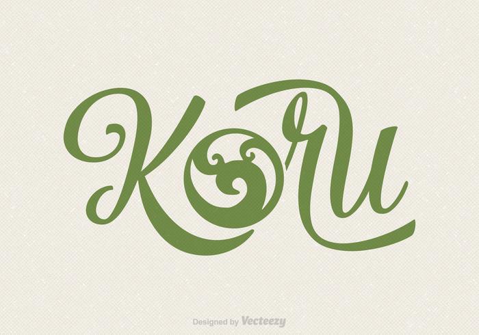 Free vector koru Schriftzug Design