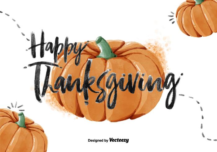 Thanksgiving Pumpkin Akvarell Vector