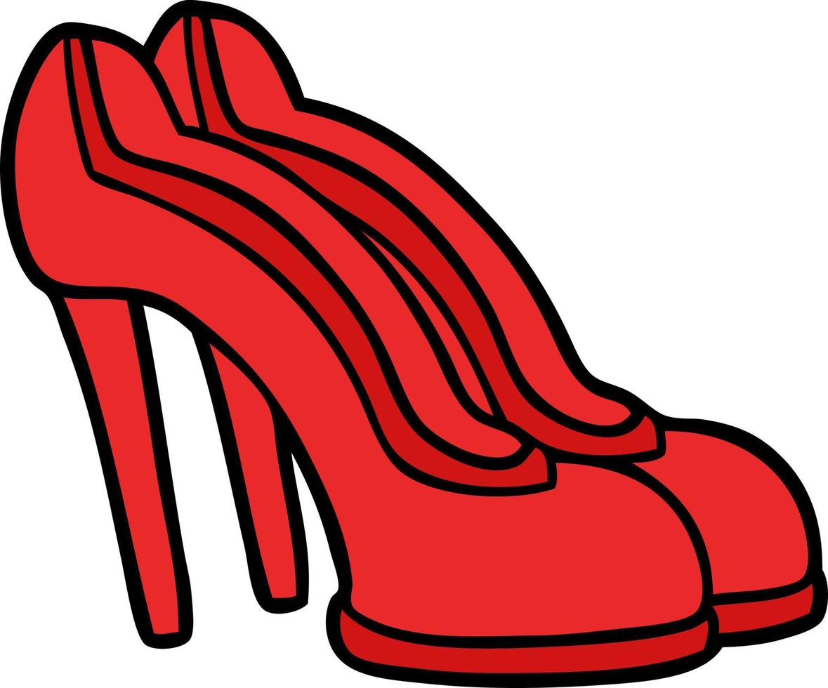 tecknad serie röd skor vektor
