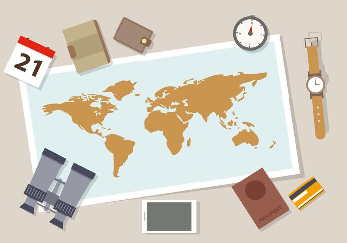 Gratis Flat Travel Vector Illustration