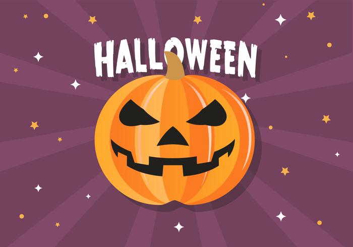 Gratis rolig Halloween pumpa vektor