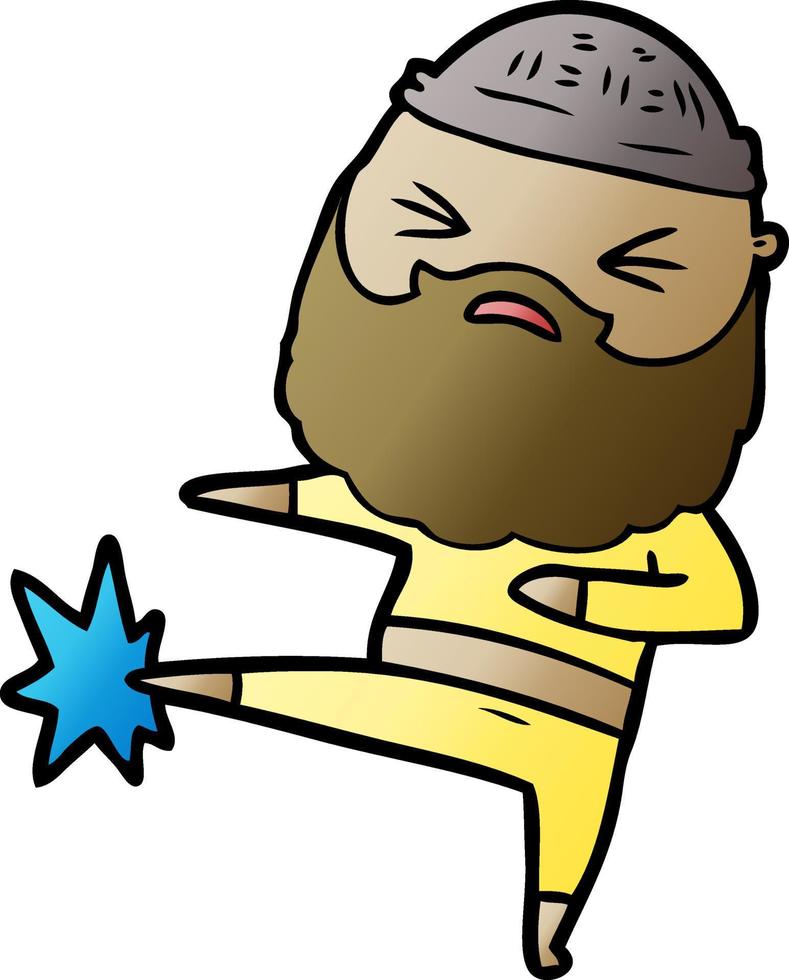 Cartoon-Mann mit Bart vektor