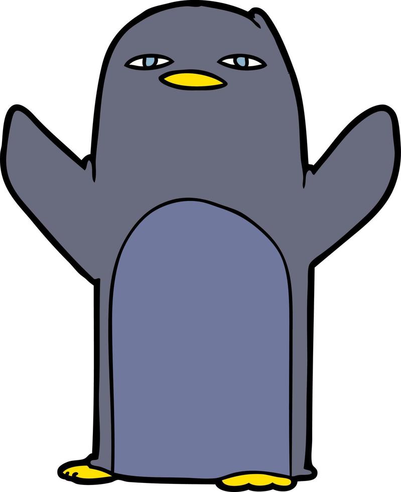 vektor tecknad serie pingvin