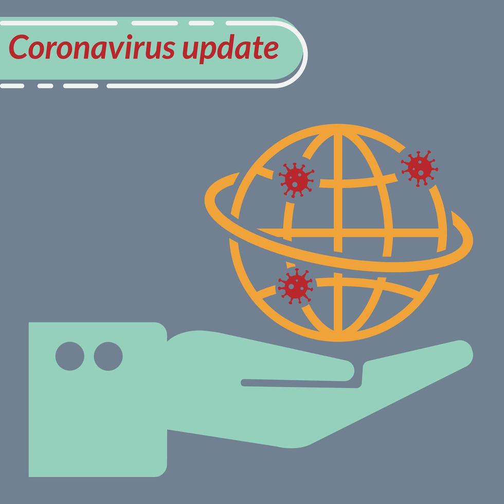 Coronavirus-uppdateringsgrafik vektor