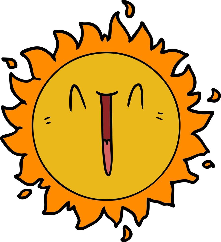 glückliche Cartoon-Sonne vektor